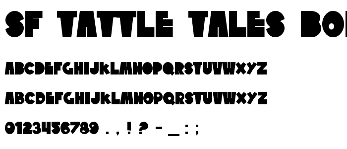SF Tattle Tales Bold font